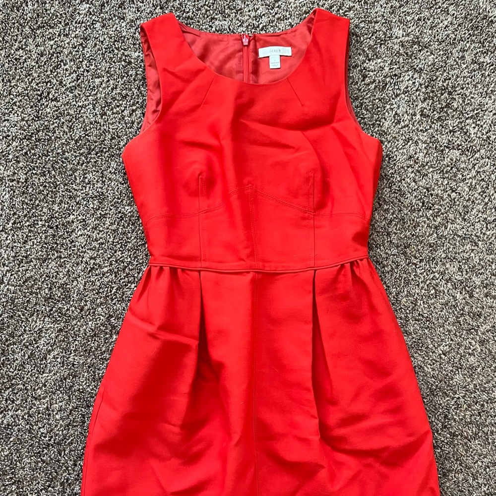 J.crew Allie silk wool dress Orange Red dress sz 4